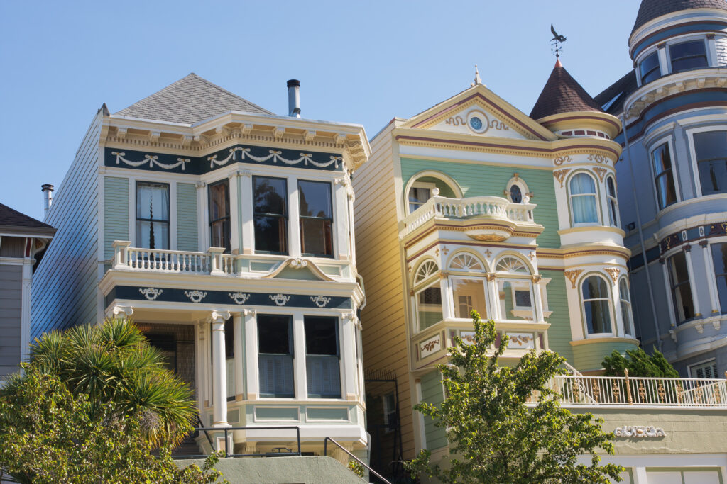 Old,Victorian,Houses,In,San,Francisco
